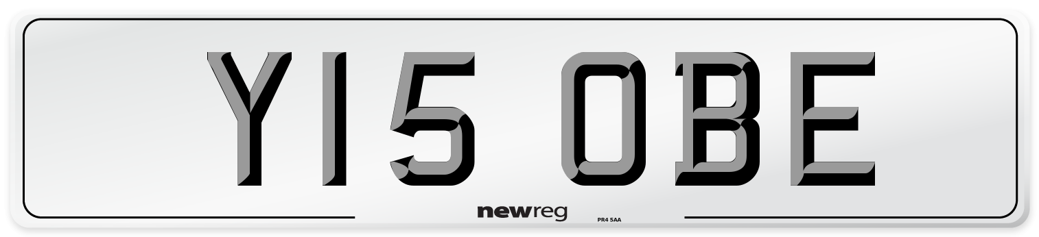 Y15 OBE Number Plate from New Reg
